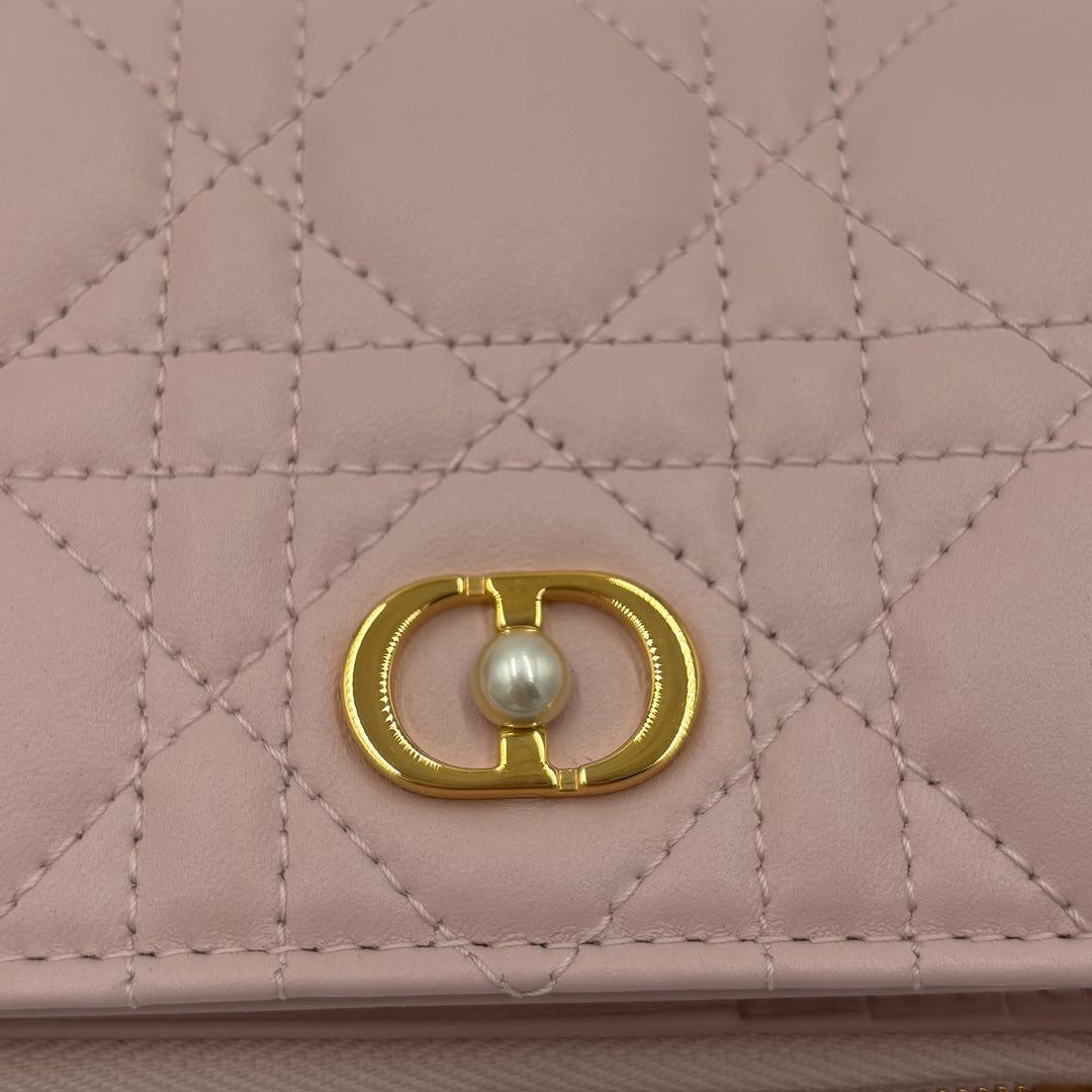 Christian Dior Cannage Lambskin Jolie Dahlia Wallet