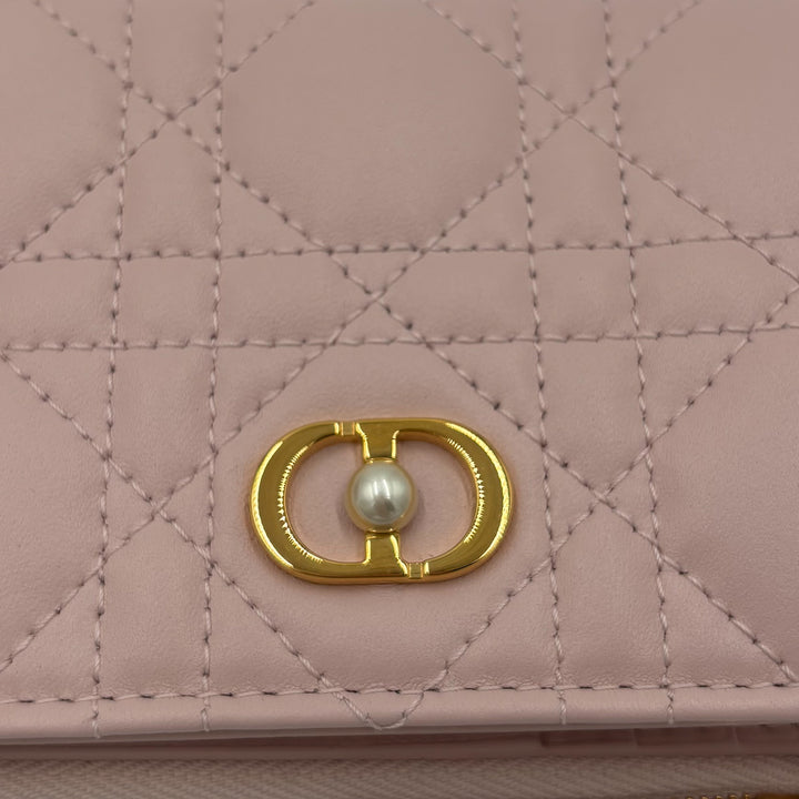 Christian Dior Cannage Lambskin Jolie Dahlia Wallet