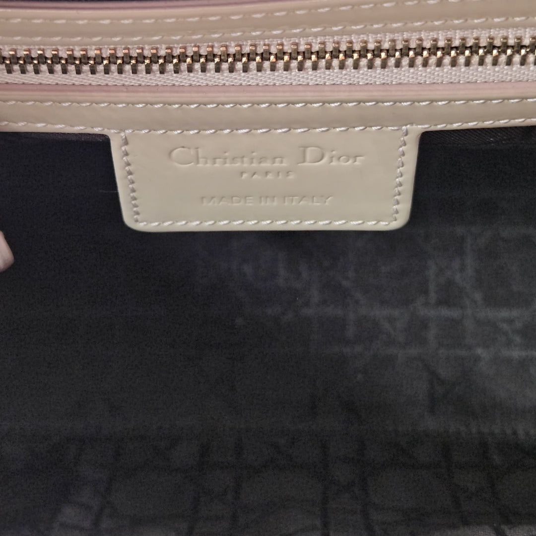 Christian Dior Patent Medium Lady Dior Bag
