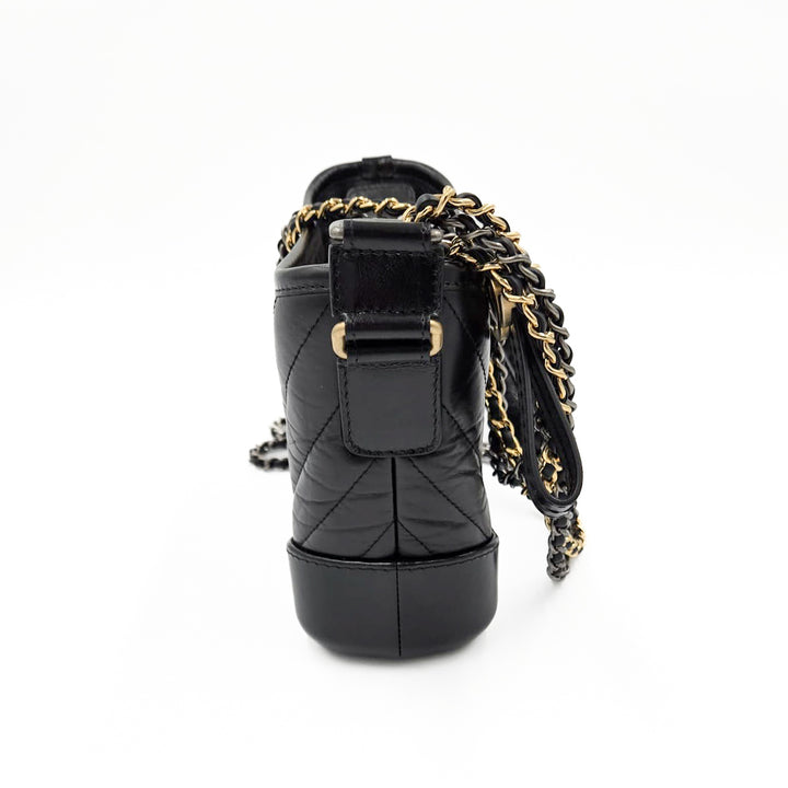 Chanel Small Black Aged Calfskin Gabrielle Bag