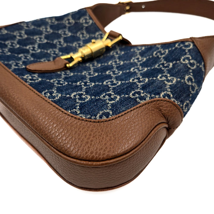 Gucci GG Denim Jackie 1961 Small Shoulder Bag