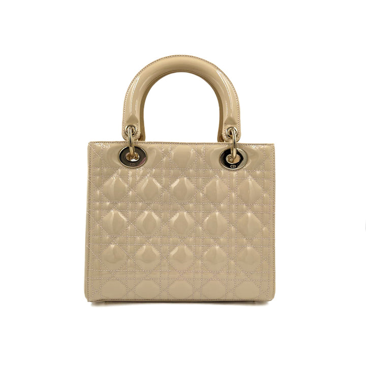 Christian Dior Patent Medium Lady Dior Bag