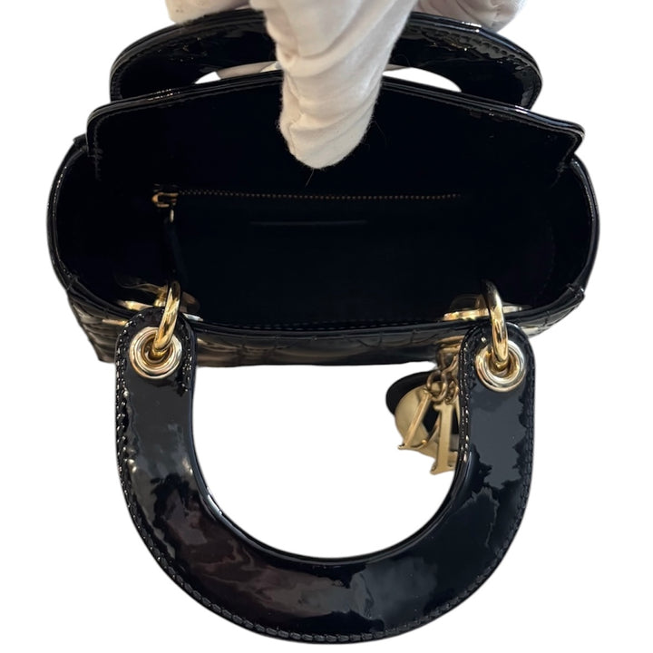 Christian Dior Patent Mini Lady Dior Bag