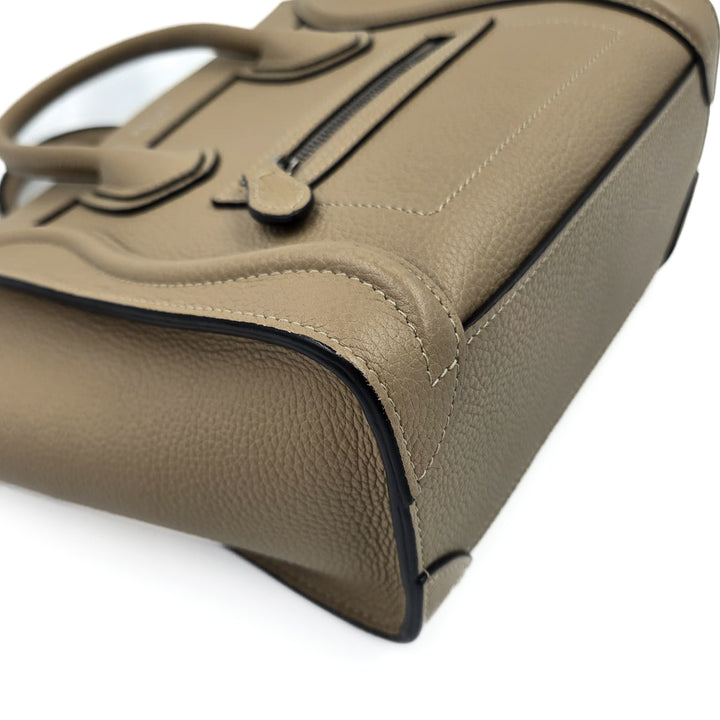 Celine Drummed Calfskin Nano Luggage Bag