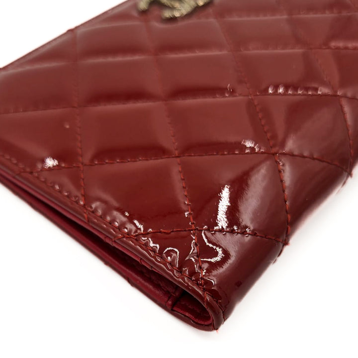 Chanel Patent Quilted Flap Wallet