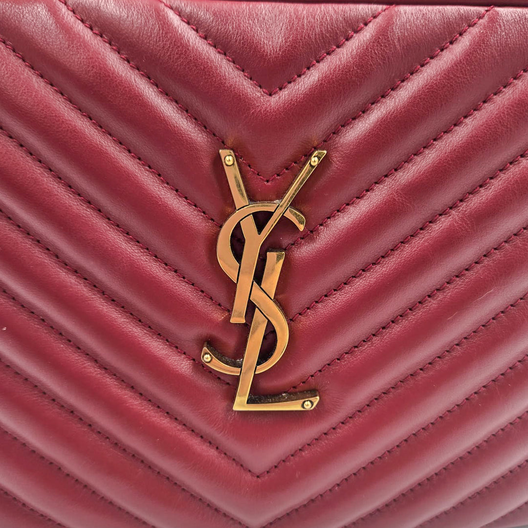 Saint Laurent Chevron Leather Lou Camera Bag