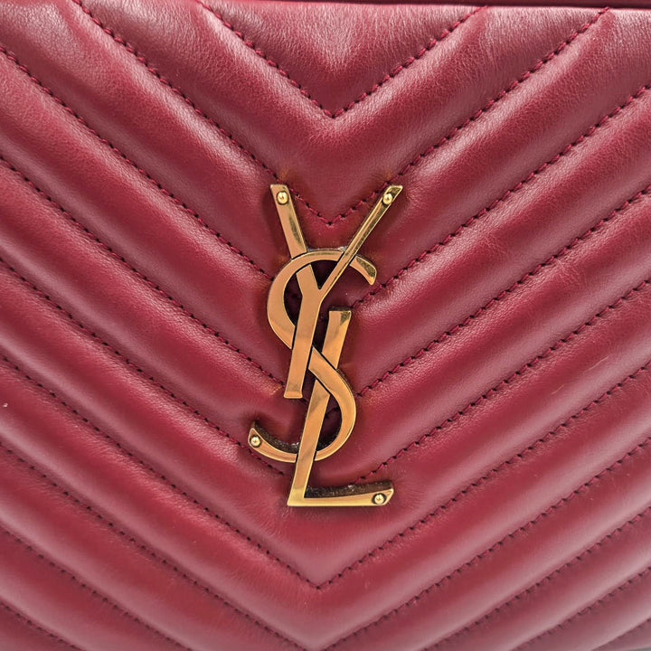 Saint Laurent Chevron Leather Lou Camera Bag