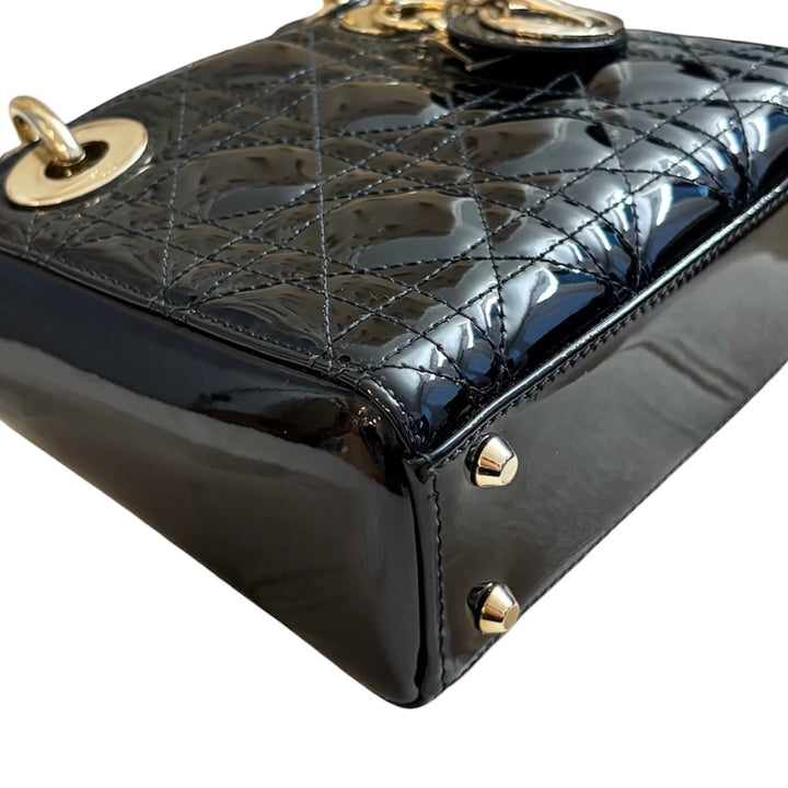 Christian Dior Patent Mini Lady Dior Bag