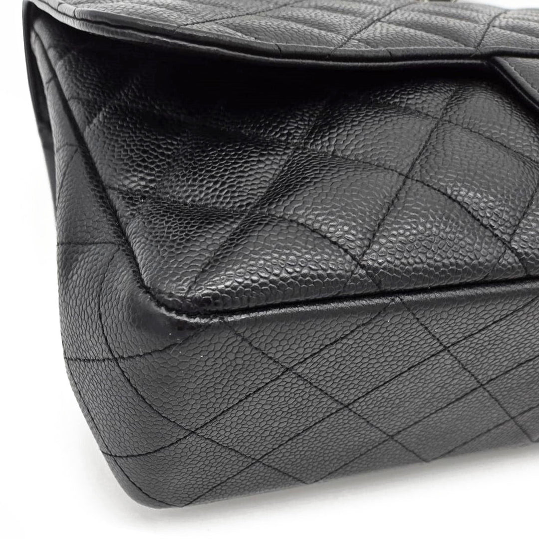 Chanel Black Caviar Classic Jumbo Single Flap Bag