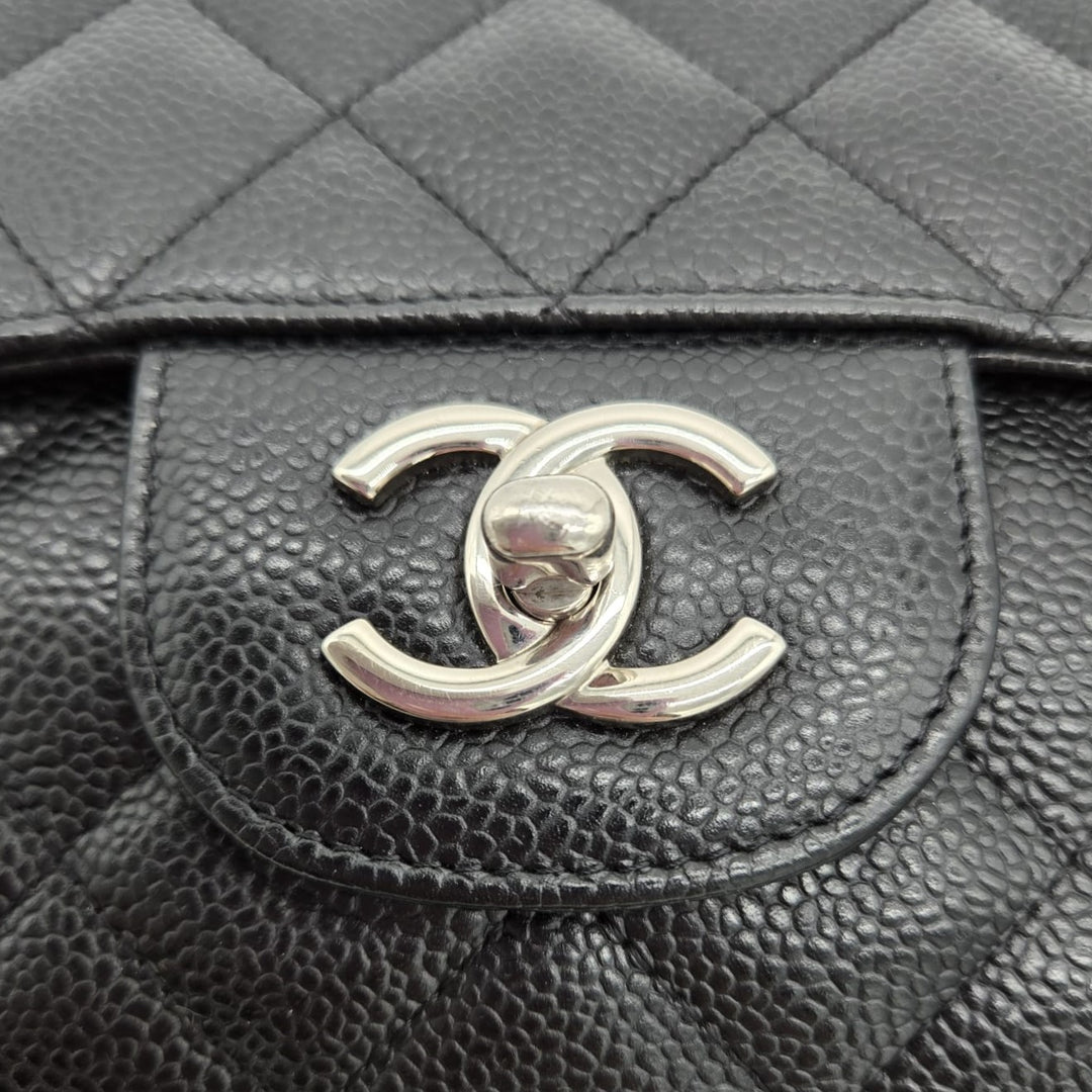 Chanel Black Caviar Classic Jumbo Single Flap Bag