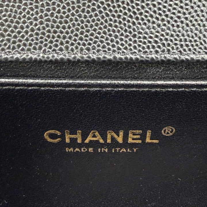 Chanel Medium Black Grained Caviar Boy Bag