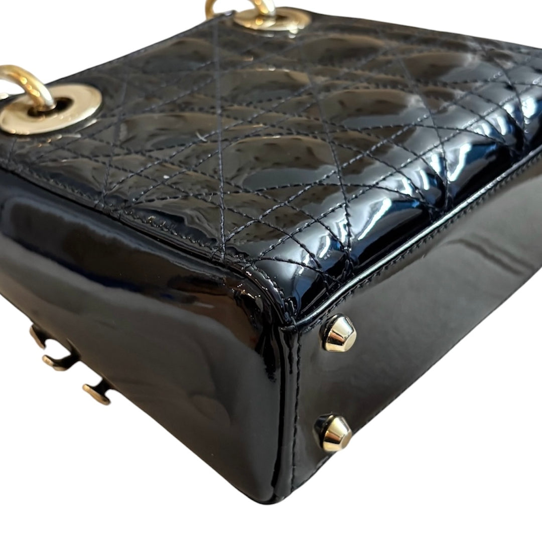 Christian Dior Patent Mini Lady Dior Bag