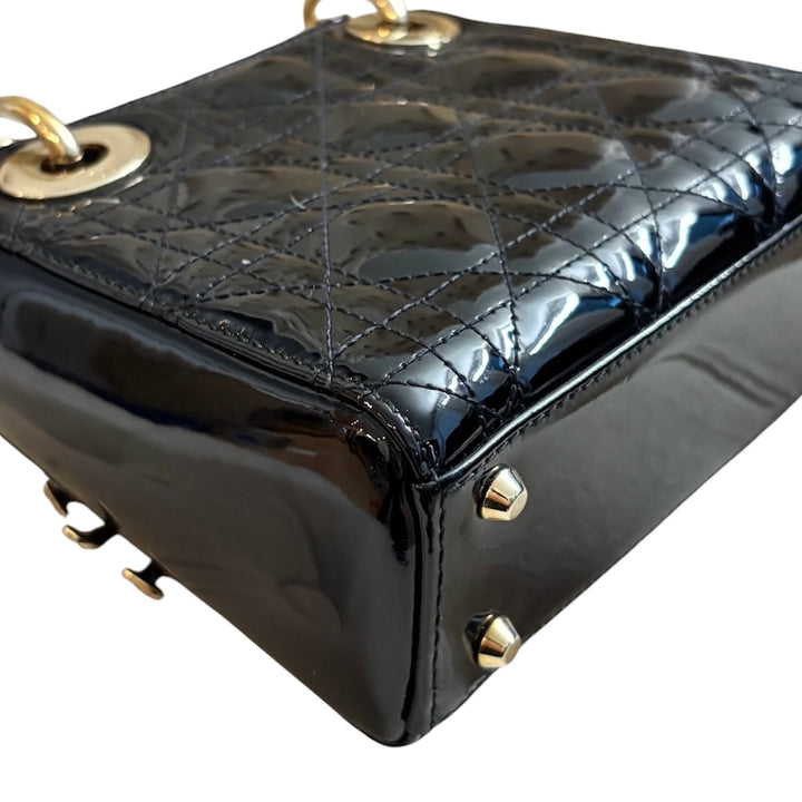 Christian Dior Patent Mini Lady Dior Bag