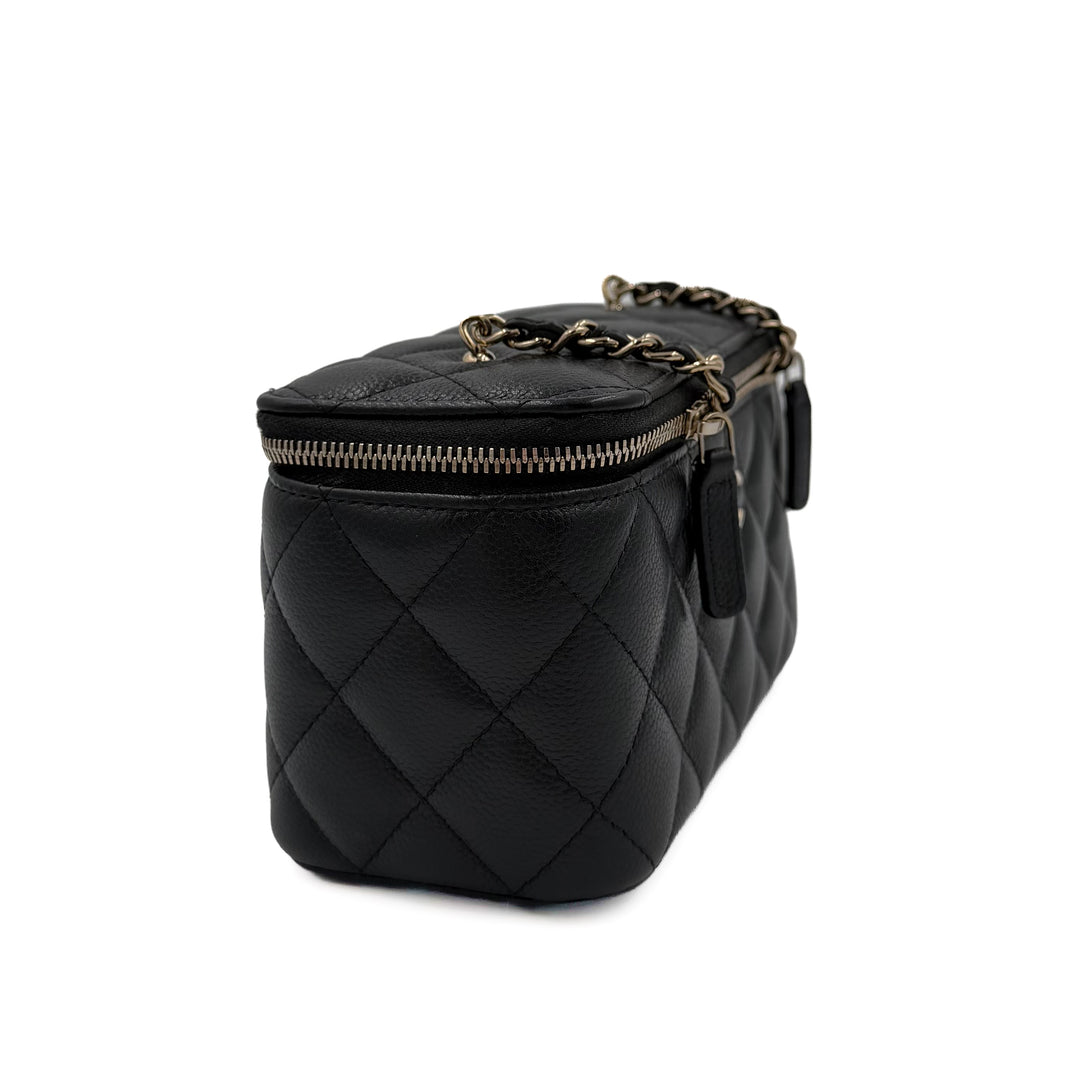 Chanel Caviar Long Vanity Case