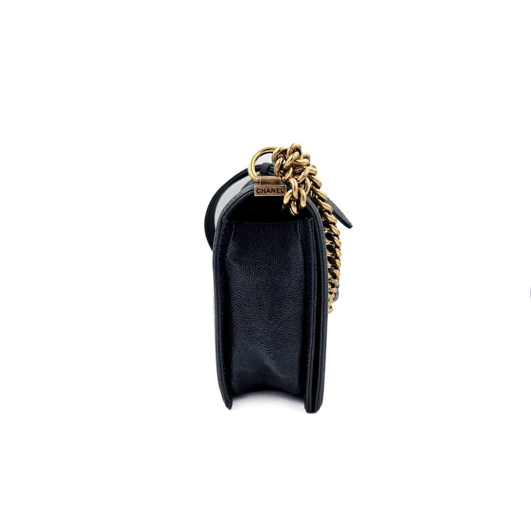 Chanel Large Blue Calfskin Boy Bag
