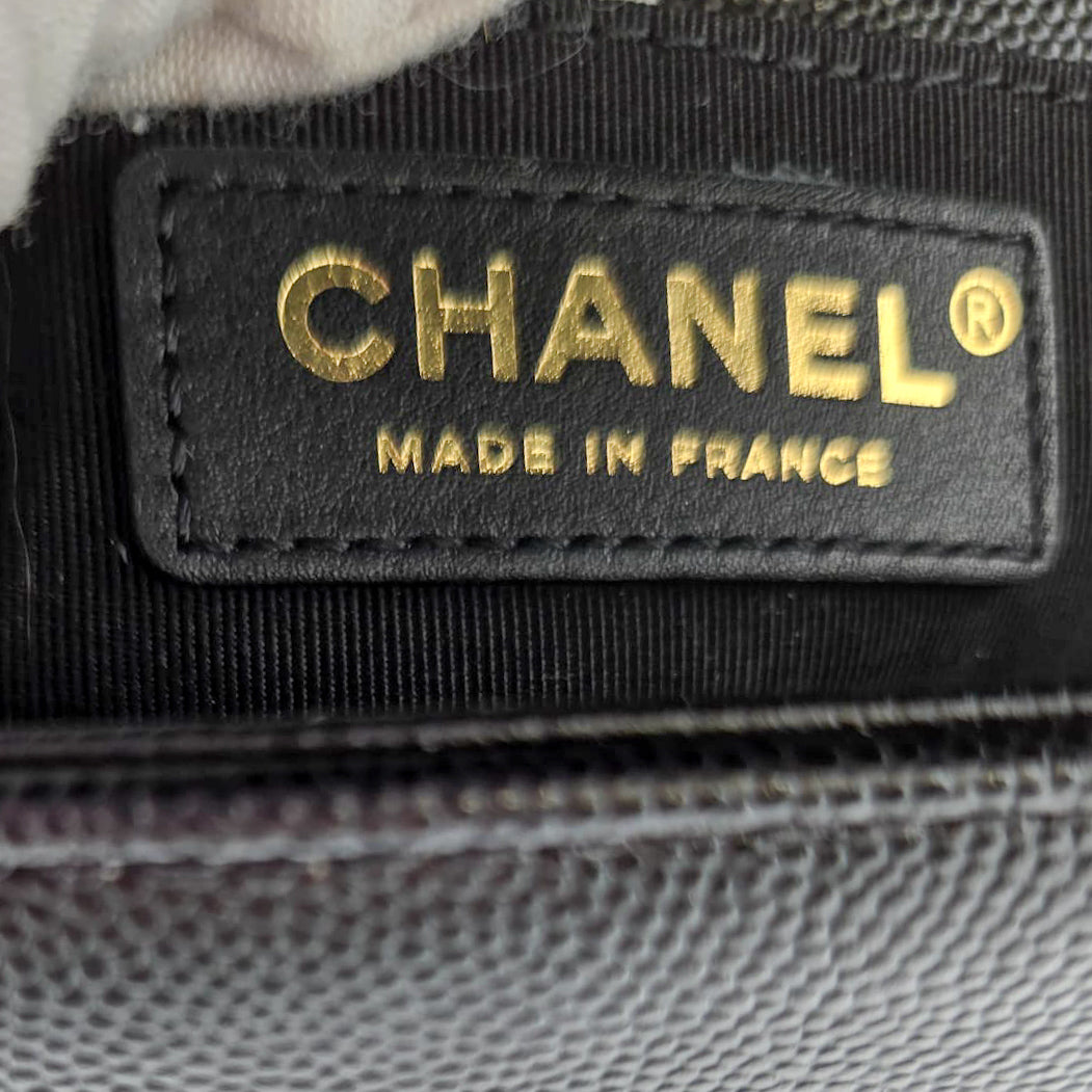 Chanel Small Black Calfskin Boy Bag