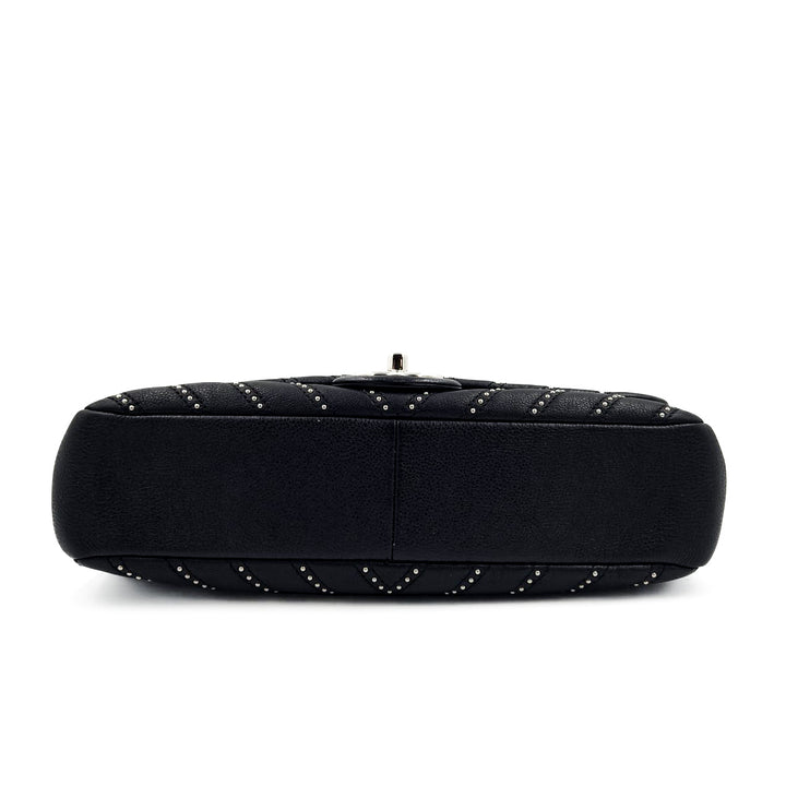 Chanel Medium Chevron Calfskin Stud Wars Flap Bag