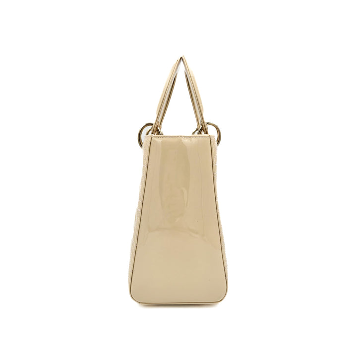 Christian Dior Patent Medium Lady Dior Bag