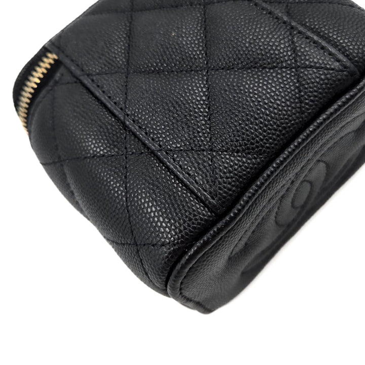 Chanel Caviar Mini Vanity Case with Chain