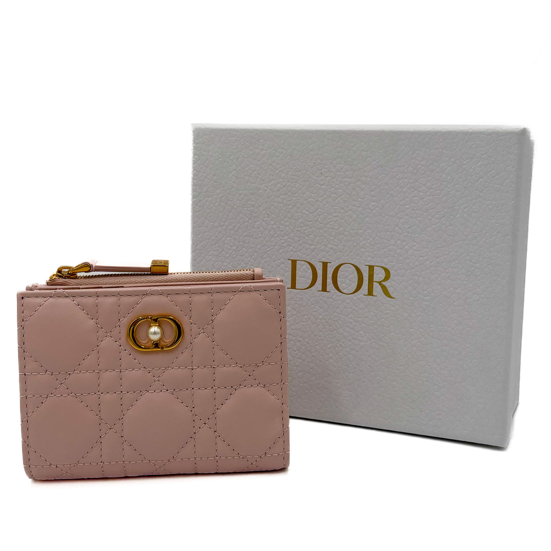 Christian Dior Cannage Lambskin Jolie Dahlia Wallet