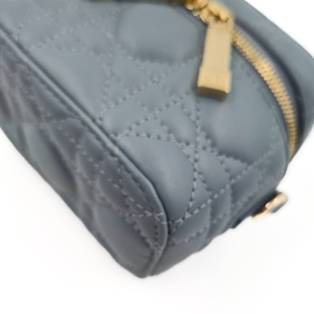 Christian Dior Micro Cannage Lambskin Vanity Case