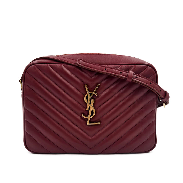 Saint Laurent Chevron Leather Lou Camera Bag