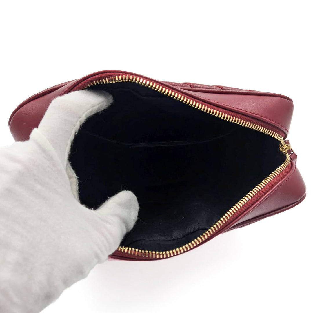 Saint Laurent Chevron Leather Lou Camera Bag