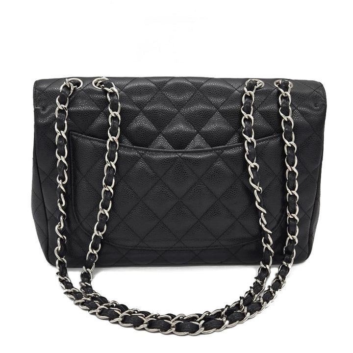 Chanel Black Caviar Classic Jumbo Single Flap Bag