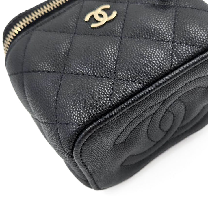 Chanel Caviar Mini Vanity Case with Chain