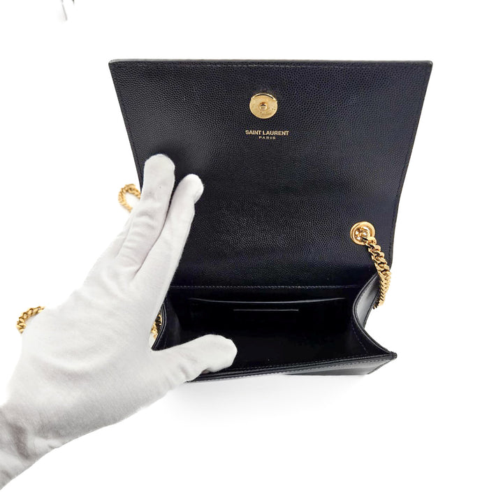 Saint Laurent Small Grained Calfskin Kate Bag