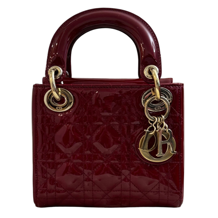 Christian Dior Patent Mini Lady Dior Bag