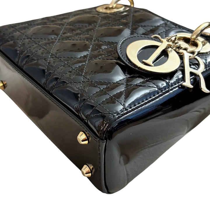 Christian Dior Patent Mini Lady Dior Bag