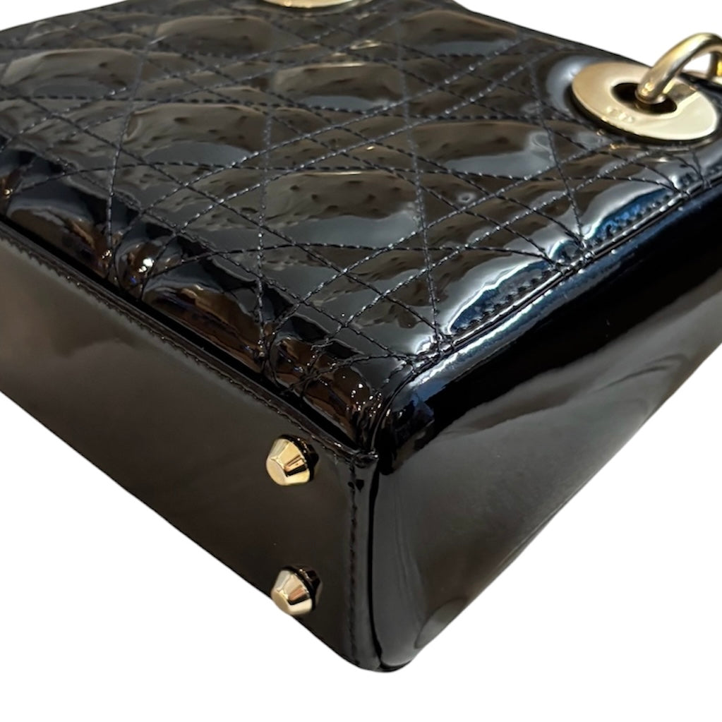 Christian Dior Patent Mini Lady Dior Bag