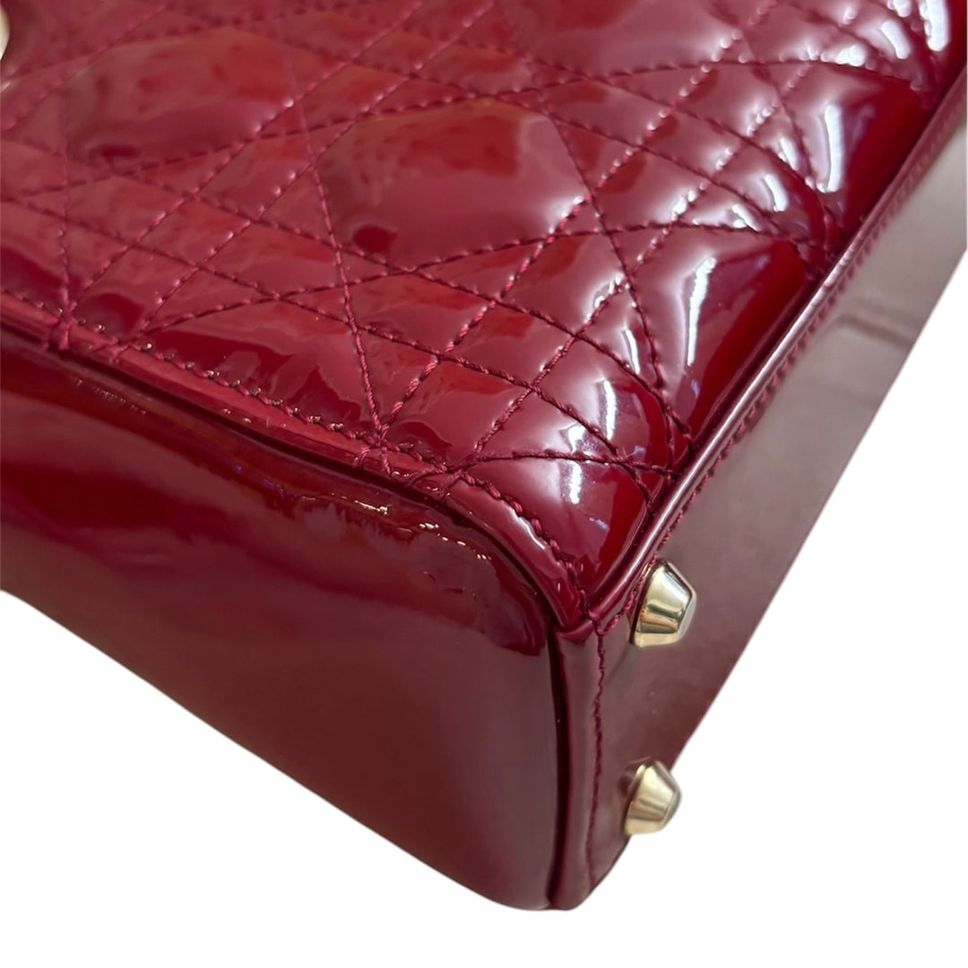 Christian Dior Patent Mini Lady Dior Bag