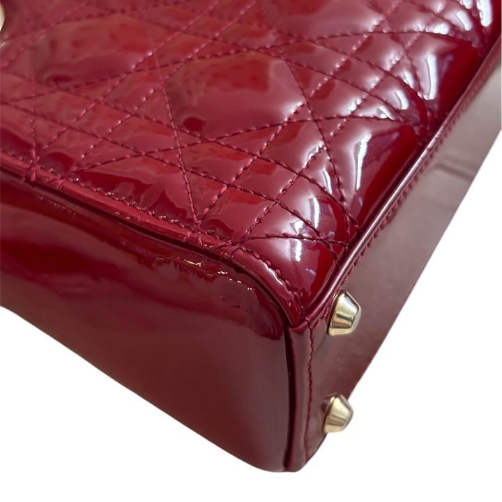 Christian Dior Patent Mini Lady Dior Bag