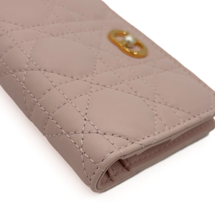 Christian Dior Cannage Lambskin Jolie Dahlia Wallet