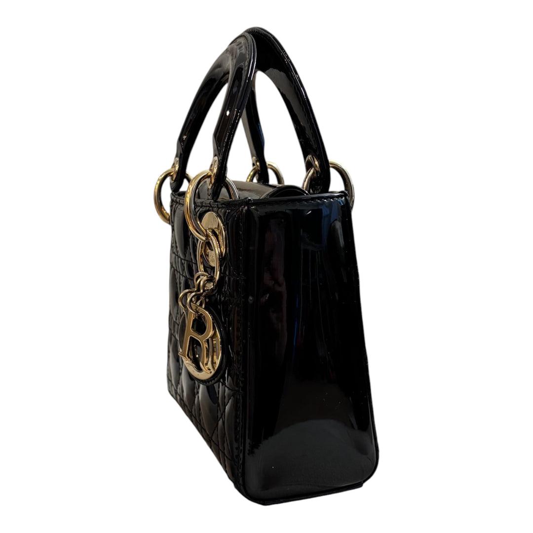 Christian Dior Patent Mini Lady Dior Bag