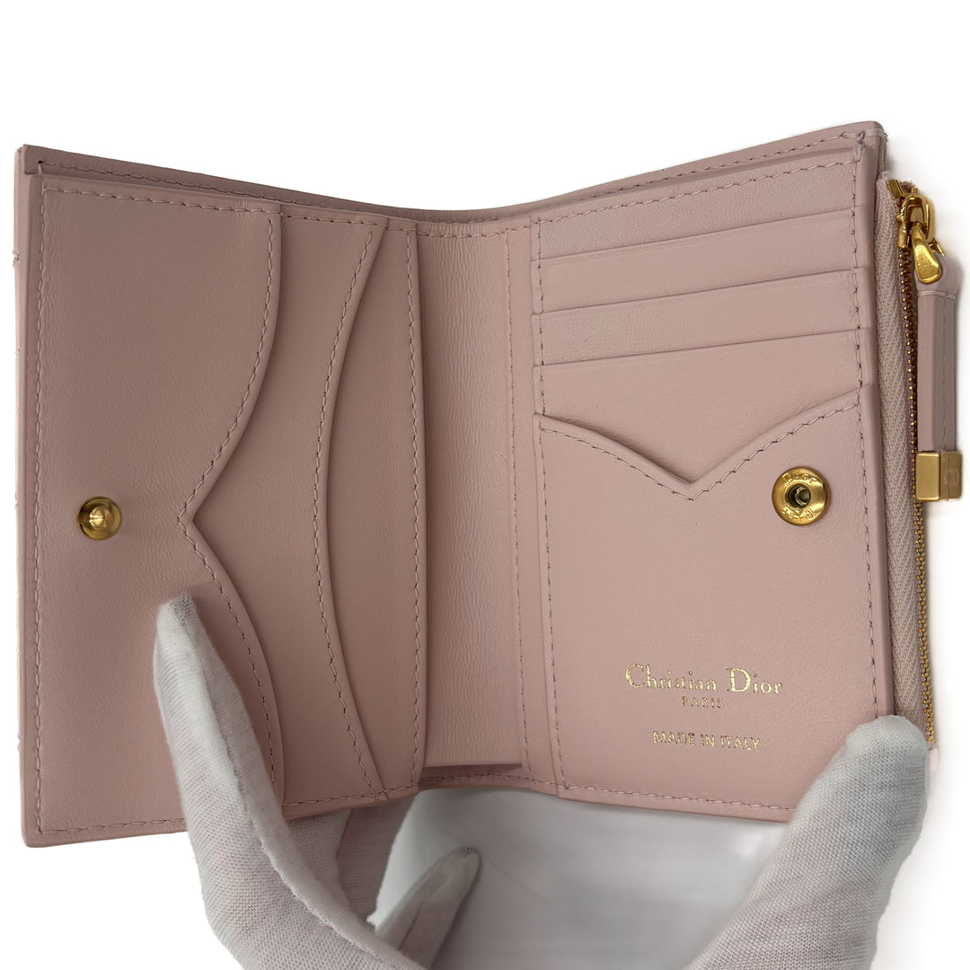 Christian Dior Cannage Lambskin Jolie Dahlia Wallet