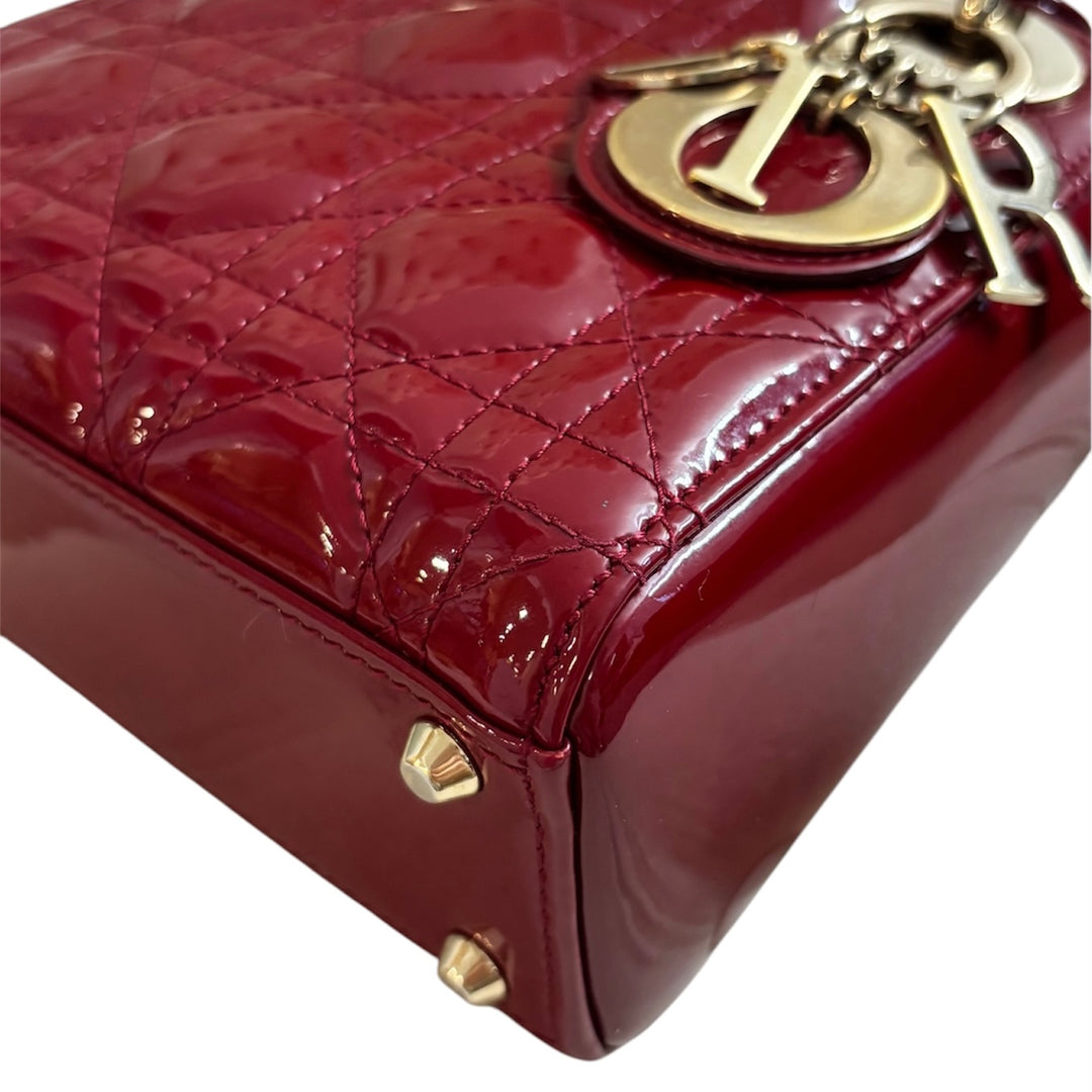 Christian Dior Patent Mini Lady Dior Bag