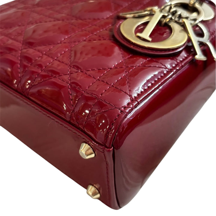 Christian Dior Patent Mini Lady Dior Bag