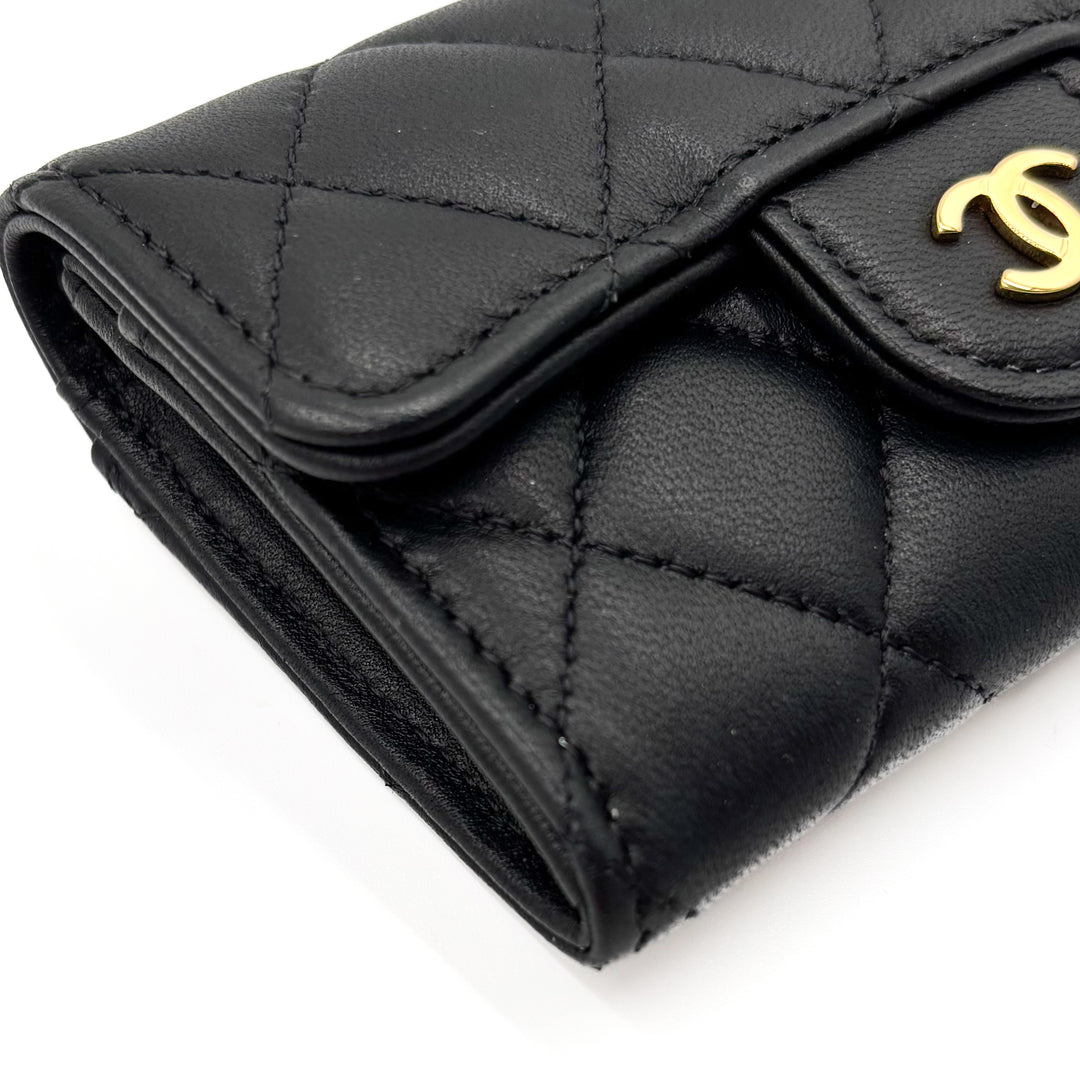 Chanel Lambskin Classic Flap Card Holder