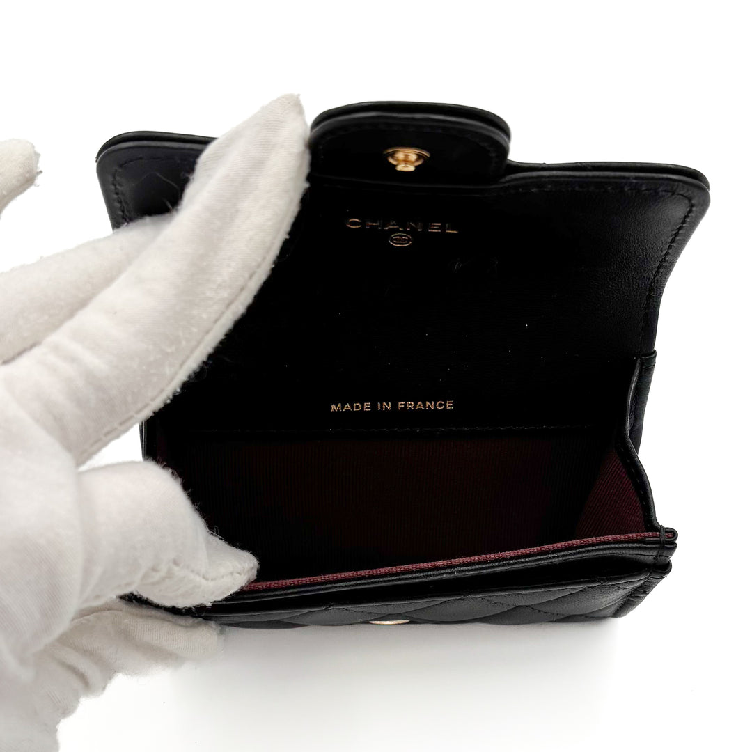 Chanel Lambskin Classic Flap Card Holder
