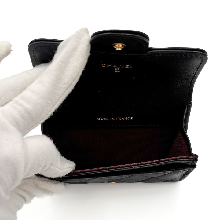 Chanel Lambskin Classic Flap Card Holder