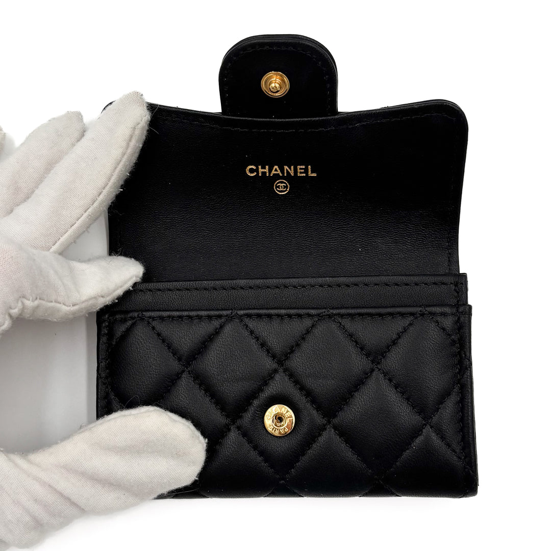 Chanel Lambskin Classic Flap Card Holder