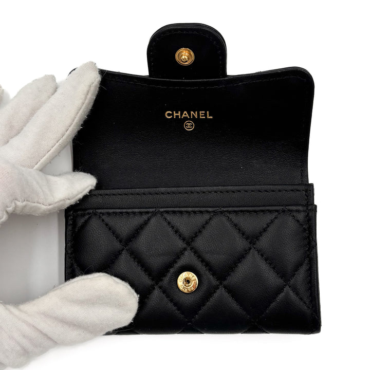 Chanel Lambskin Classic Flap Card Holder