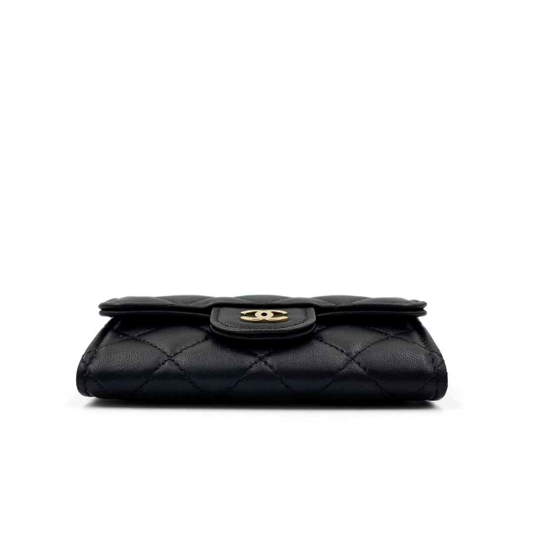 Chanel Lambskin Classic Flap Card Holder