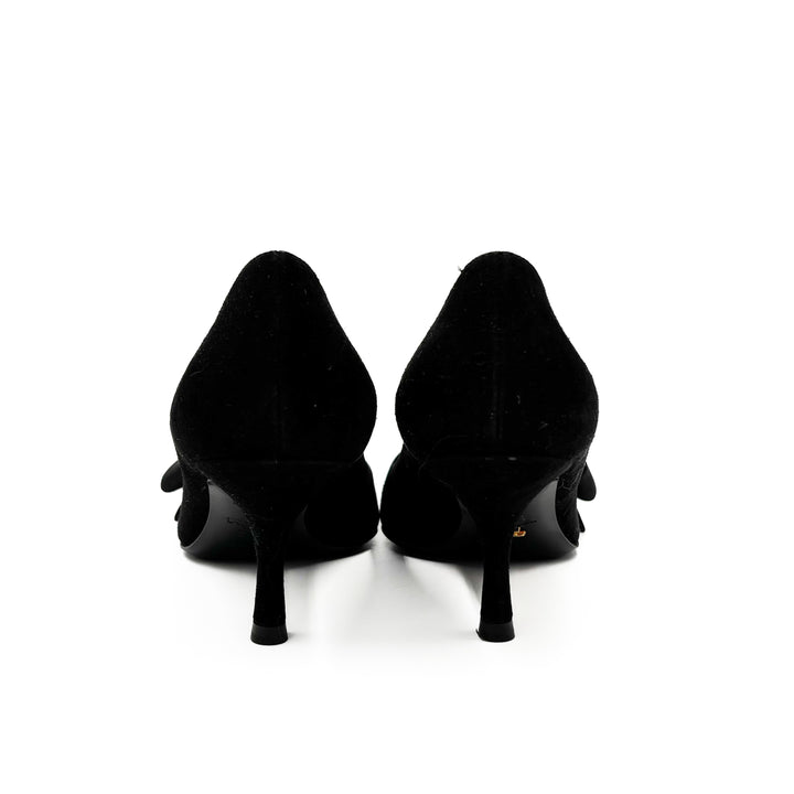 Prada Suede Pumps with Bow