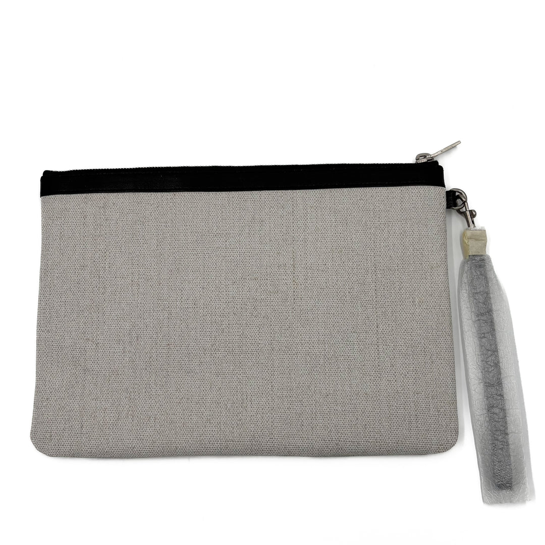 Saint Laurent Rive Gauche Canvas Zippered Pouch