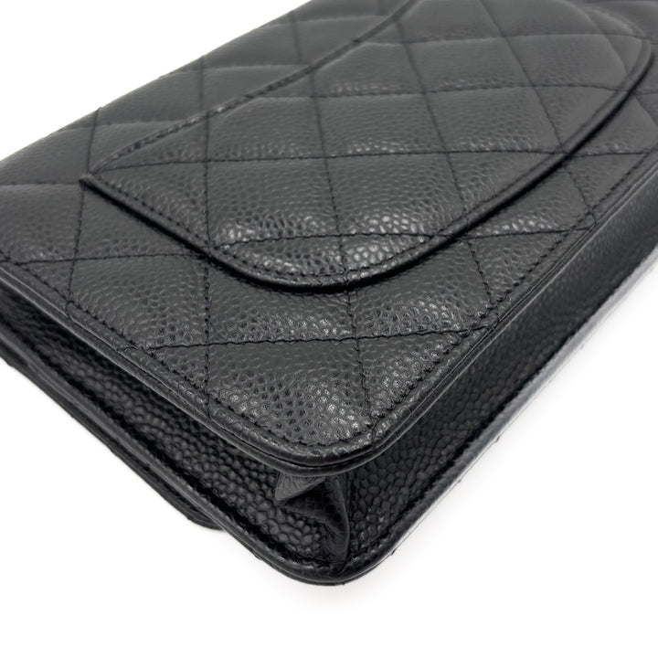 Chanel Caviar Classic Wallet on Chain