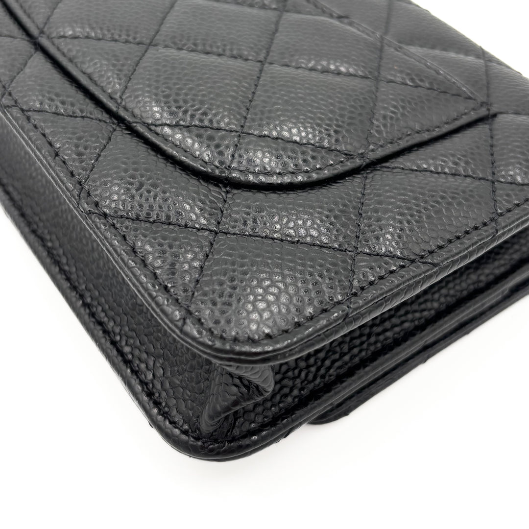 Chanel Caviar Classic Wallet on Chain